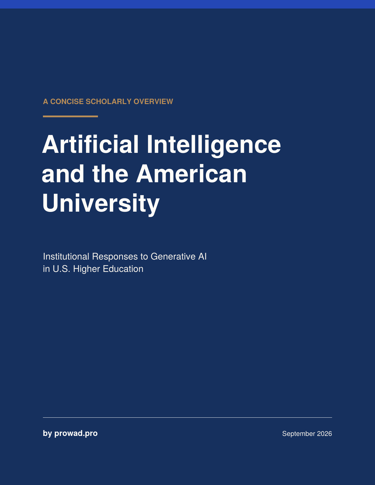Artificial Intelligence and the American University